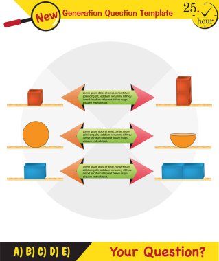 Physics, pressure of solids, next generation question template, dumb physics figures, exam question, eps