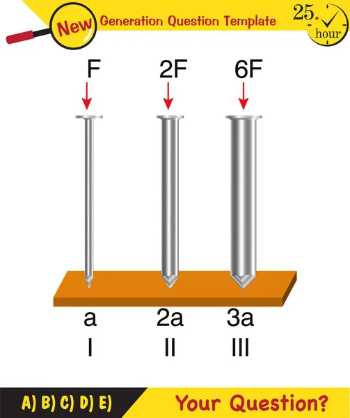 Physics Pressure Solids Next Generation Question Template Dumb Physics Figures — Διανυσματικό Αρχείο