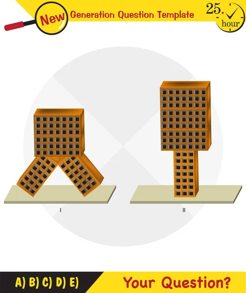 Physics, pressure of solids, next generation question template, dumb physics figures, exam question, eps