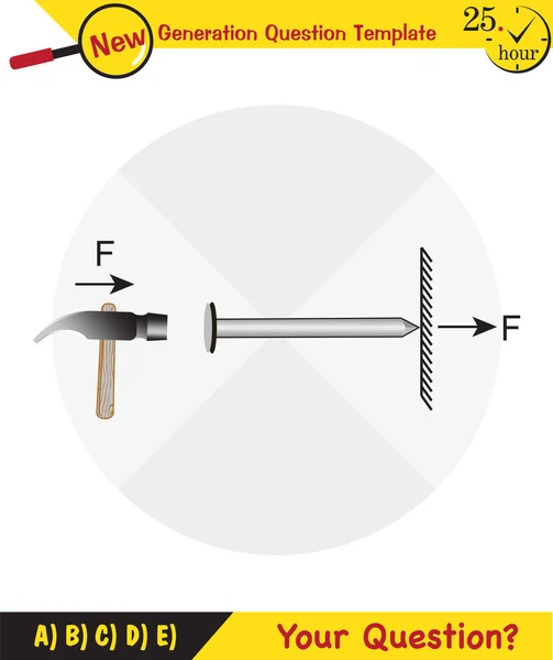 Physics Pressure Solids Next Generation Question Template Dumb Physics Figures — Stok Vektör