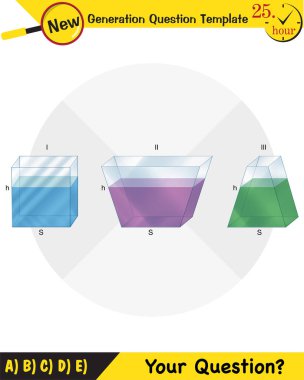 Physics, pressure and lifting force, pressure of stagnant waters, archimedes principle, pressure of liquids, containers filled with water, next generation question template, dumb physics figures, exam question, eps 