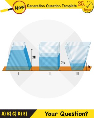Physics, pressure and lifting force, pressure of stagnant waters, archimedes principle, pressure of liquids, containers filled with water, next generation question template, dumb physics figures, exam question, eps 
