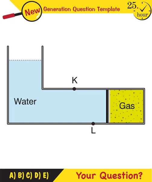 Physics Pressure Lifting Force Pressure Stagnant Waters Archimedes Principle Pressure — Stok Vektör