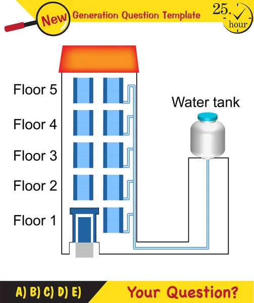 Physics Pressure Lifting Force Pressure Stagnant Waters Archimedes Principle Pressure — Vetor de Stock