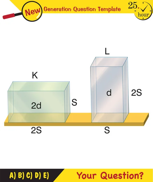 Physics Pressure Lifting Force Pressure Stagnant Waters Archimedes Principle Pressure — Image vectorielle