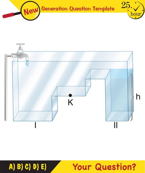 Physics Pressure Lifting Force Pressure Stagnant Waters Archimedes Principle Pressure — Stockvektor
