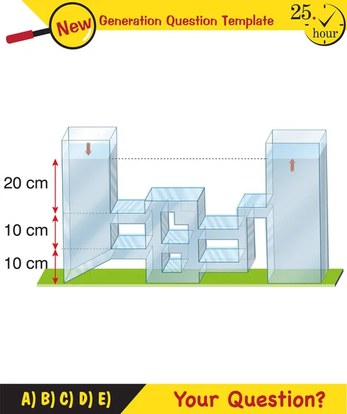 Physics Pressure Lifting Force Pressure Stagnant Waters Archimedes Principle Pressure — стоковый вектор