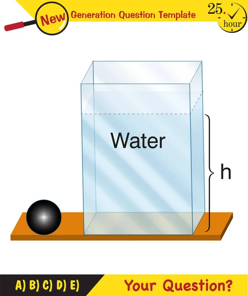 Physics Pressure Lifting Force Pressure Stagnant Waters Archimedes Principle Pressure — Stok Vektör
