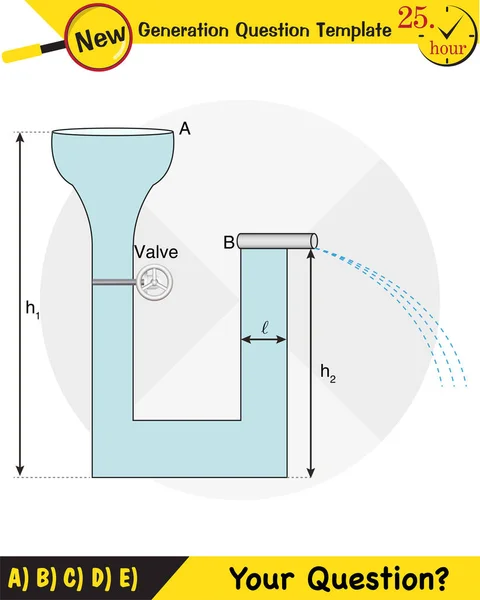 Physics Pressure Lifting Force Pressure Stagnant Waters Archimedes Principle Pressure —  Vetores de Stock