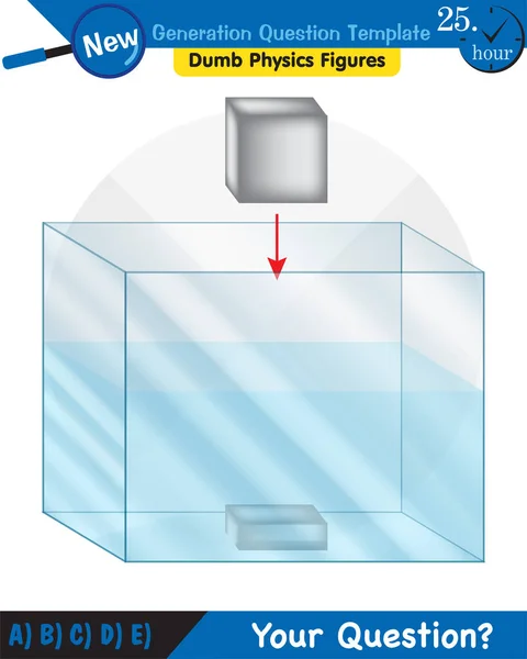 Physics Pressure Lifting Force Pressure Stagnant Waters Archimedes Principle Pressure — Wektor stockowy