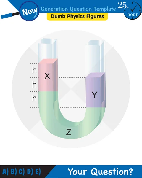 Physics Pressure Lifting Force Pressure Stagnant Waters Archimedes Principle Pressure — Vector de stock