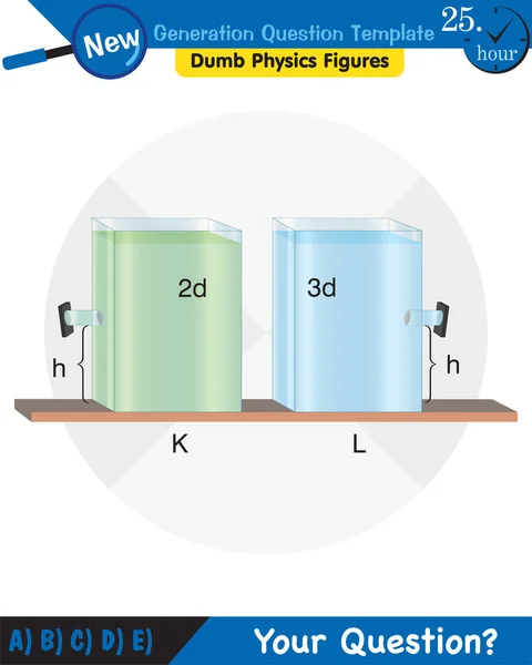 Physics Pressure Lifting Force Pressure Stagnant Waters Archimedes Principle Pressure — Vector de stock