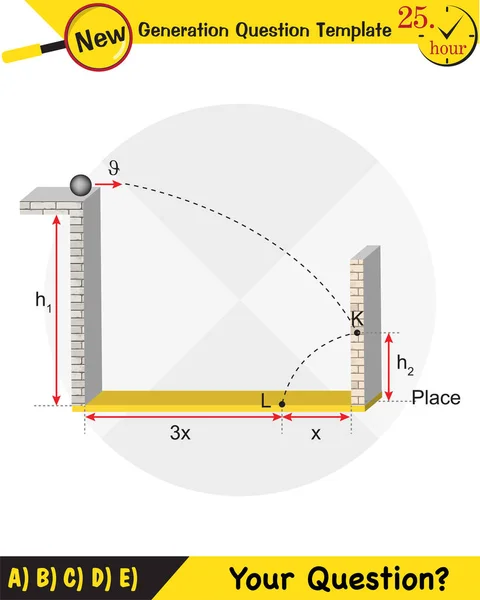 Physics Vector Illustration Forces Motion Vectors Shot Next Generation Question — Stock Vector