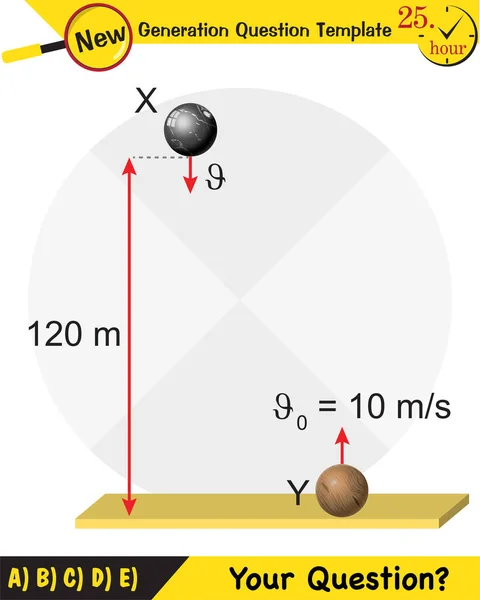 Physics Vector Illustration Forces Motion Vectors Shot Next Generation Question — Stock Vector