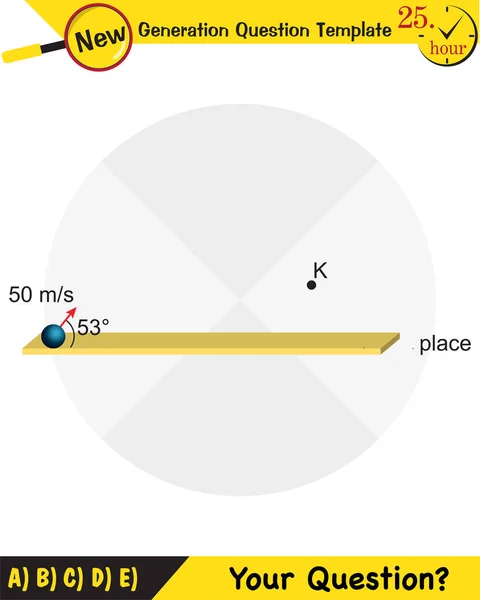 Natuurkunde Vectorillustratie Van Krachten Beweging Vectoren Schot Volgende Generatie Vraagsjabloon — Stockvector