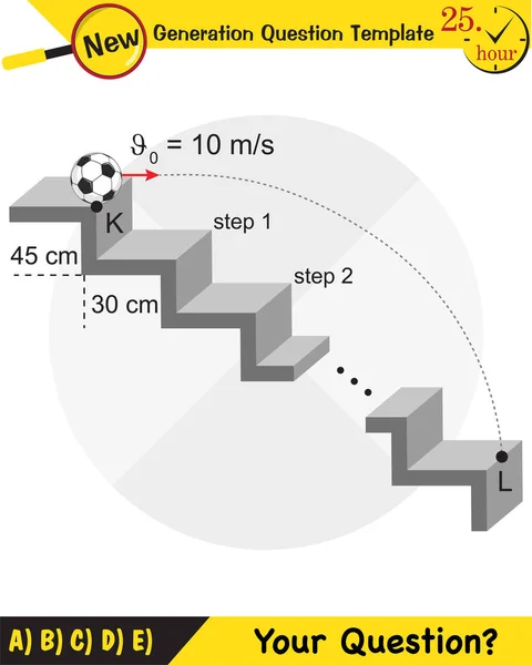Natuurkunde Vectorillustratie Van Krachten Beweging Vectoren Schot Volgende Generatie Vraagsjabloon — Stockvector