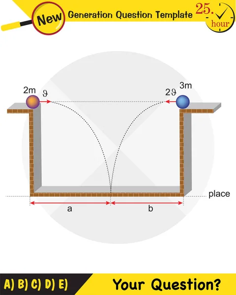 Fisica Illustrazione Vettoriale Forze Moto Vettori Tiro Modello Domanda Nuova — Vettoriale Stock