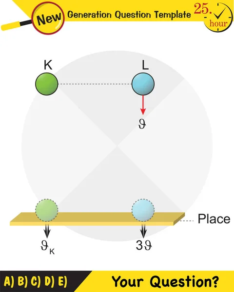 Fisica Illustrazione Vettoriale Forze Moto Vettori Tiro Modello Domanda Nuova — Vettoriale Stock