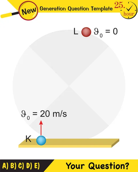 Fizika Vektor Illusztráció Egy Erő Mozgás Vektorok Lövés Következő Generációs — Stock Vector