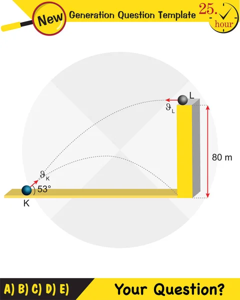 Natuurkunde Vectorillustratie Van Krachten Beweging Vectoren Schot Volgende Generatie Vraagsjabloon — Stockvector