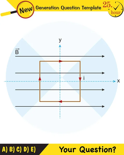 Physik Magnetfeld Elektromagnetisches Feld Und Magnetkraft Polarmagnet Systeme Pädagogischer Magnetismus — Stockvektor