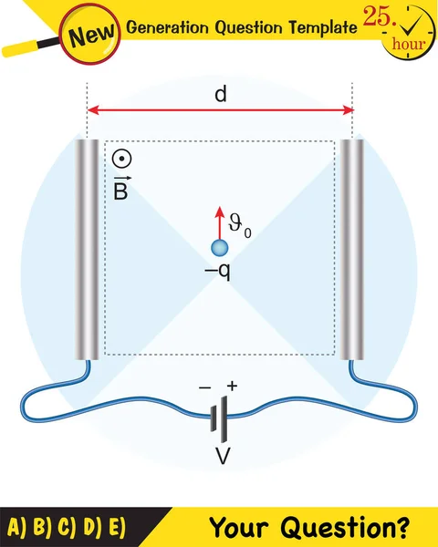 Fysik Magnetfält Elektromagnetiskt Fält Och Magnetisk Kraft Polar Magnetsystem Pedagogisk — Stock vektor