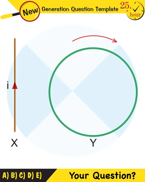 Fysica Magnetisch Veld Elektromagnetisch Veld Magnetische Kracht Polaire Magneetschema Educatieve — Stockvector