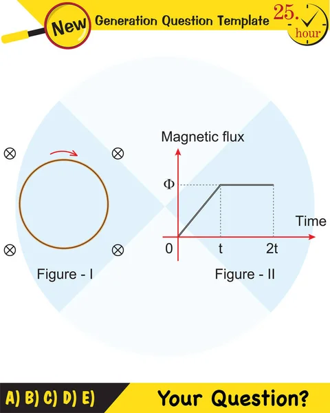 物理学 电磁场和磁力 磁极计划 教育磁学物理向量 磁场世界 下一代问题模板 考试问题 — 图库矢量图片