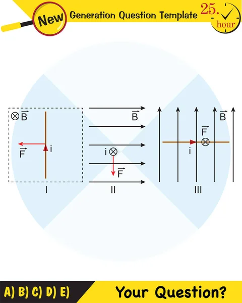 Fysik Magnetfält Elektromagnetiskt Fält Och Magnetisk Kraft Polar Magnetsystem Pedagogisk — Stock vektor