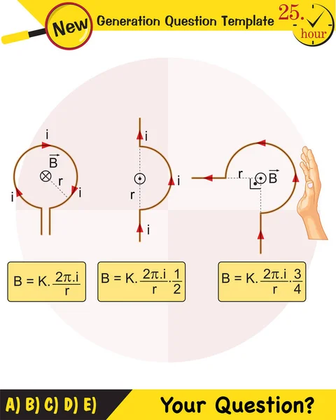 Física Campo Magnético Campo Electromagnético Fuerza Magnética Esquemas Imanes Polares — Vector de stock