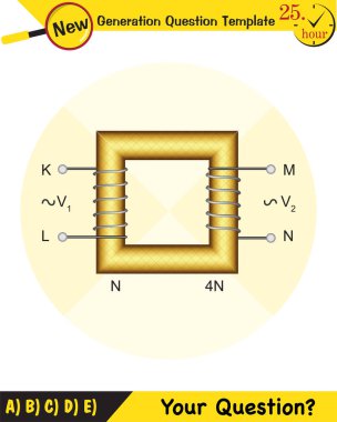Fizik, basit elektrik motoru, alternatif akım ve transformatörler, yeni nesil soru şablonu, sınav sorusu, ep