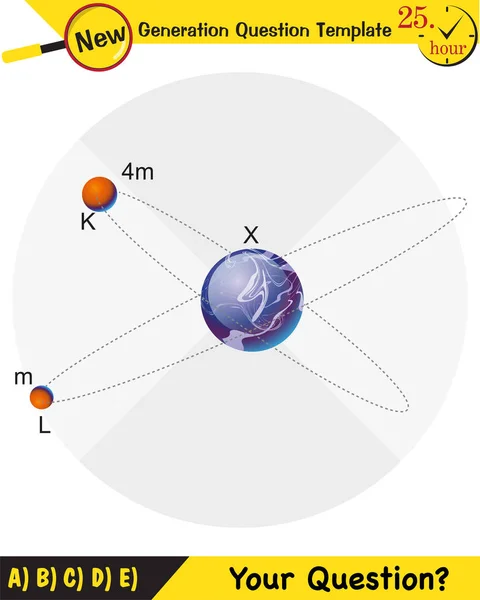 Física Segunda Lei Kepler Movimento Planetário Modelo Pergunta Próxima Geração —  Vetores de Stock