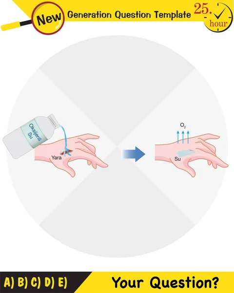 Fisica Reazioni Chimiche Modello Domanda Nuova Generazione Domanda Esame Eps — Vettoriale Stock