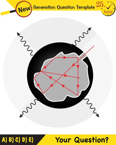 Physique Théorie Spéciale Relativité Modèle Question Prochaine Génération Question Examen — Image vectorielle