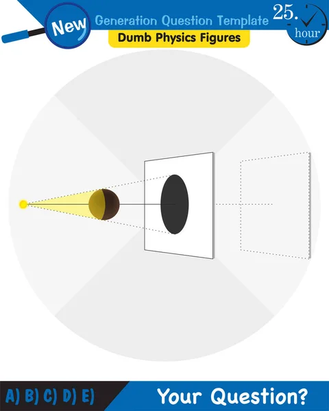 Physics Shadow Light Experiments Next Generation Question Template Dumb Physics — Archivo Imágenes Vectoriales