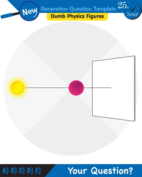Physics Shadow Light Experiments Next Generation Question Template Dumb Physics — Stock Vector