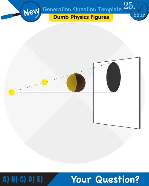 Physics Shadow Light Experiments Next Generation Question Template Dumb Physics — Archivo Imágenes Vectoriales