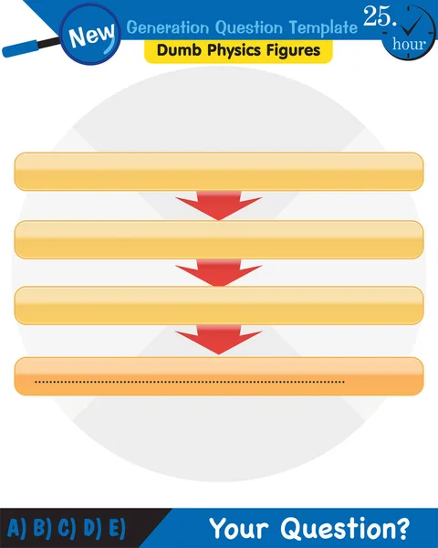 Physics Text Template Next Generation Question Template Dumb Physics Figures — Stock Vector