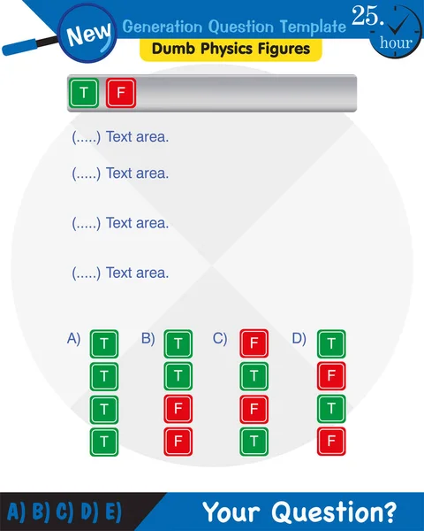 Physics Text Template Next Generation Question Template Dumb Physics Figures —  Vetores de Stock