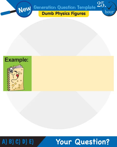 Physics Text Template Next Generation Question Template Dumb Physics Figures — Stockový vektor