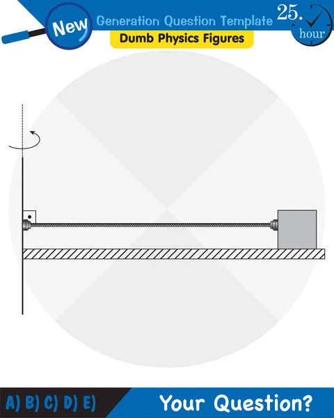 Fysik Vridmoment Fysik Exempel Diagram Mekanisk Vektor Illustration Affisch Rotationskraft — Stock vektor