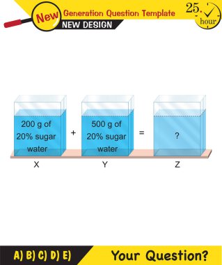 Chemistry Lecture Notes - Mixtures topic, next generation question template, eps, vector, for teachers