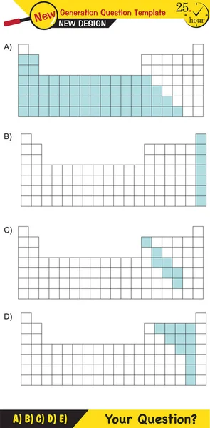 Physics Periodic System Next Generation Question Template Dumb Physics Figures — Stockvektor