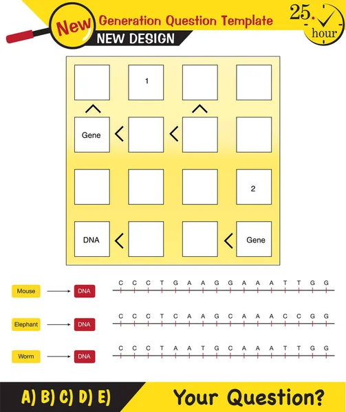 Biology Dna Helix Dna Replication Next Generation Question Template Dumb — Stockvektor