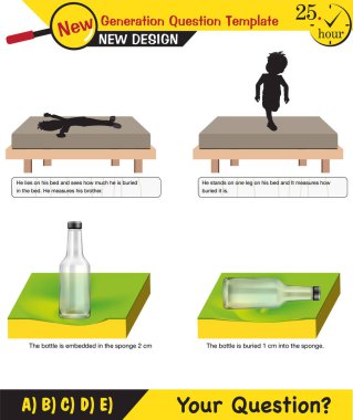Physics, pressure of solids, Different solid pressure examples, next generation question template, dumb physics figures, exam question, eps 