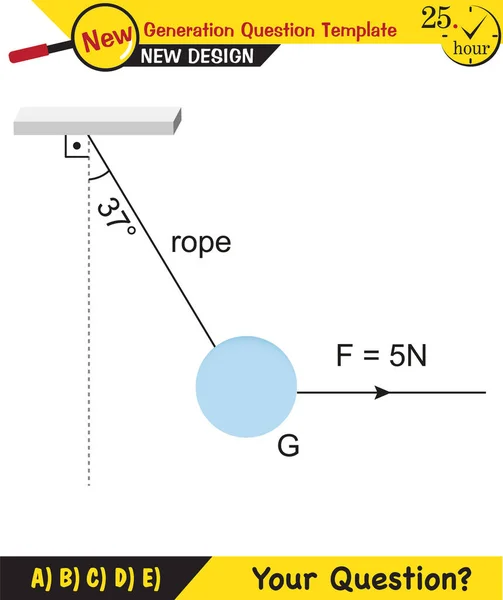 Physics Lecture Notes Experimental Verification Lamis Theorem Next Generation Question — стоковый вектор