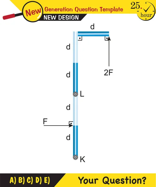 Physics Torque Next Generation Question Template Dumb Physics Figures Exam — Image vectorielle