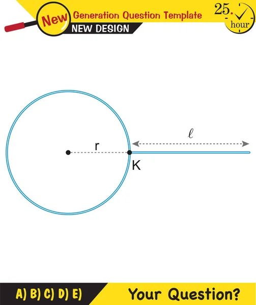 Physics Solid Shapes Center Mass Next Generation Question Template Exam — Stock Vector