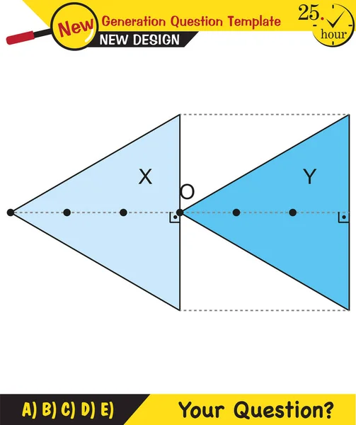 Physics Solid Shapes Center Mass Next Generation Question Template Exam — Stock Vector