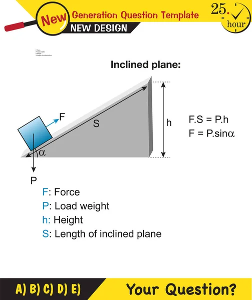 Physics Laws Motion Newton Laws Motion Next Generation Question Template — Stockvector